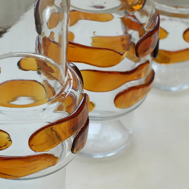 DecorBites™ Clear Glass Vase Bubble Floral Arrangement Room Decoration