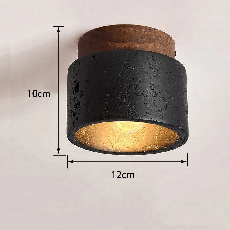 Wabi-Sabi Black Stone Pendant Light
