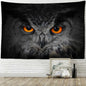 Decobites Owl On Tree 3D Tapestry - Abstract Mysterious Psychedelic Aesthetic Room Decor