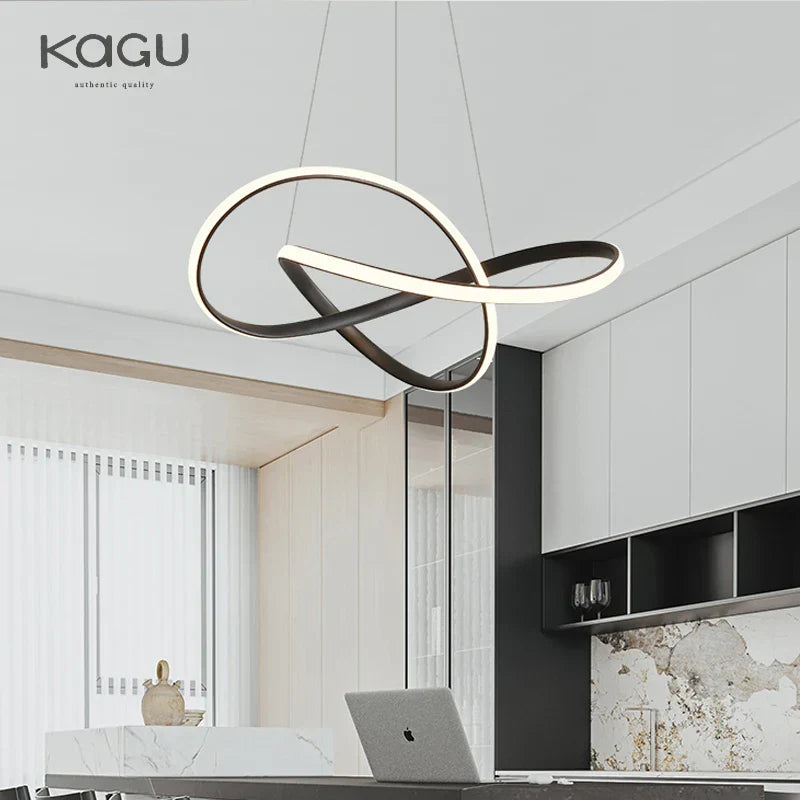 DecorBites™ LED Chandelier Light: Modern Aluminum Acrylic Pendant for Dining Room & Restaurant