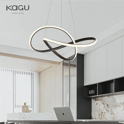 DecorBites™ LED Chandelier Light: Modern Aluminum Acrylic Pendant for Dining Room & Restaurant