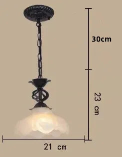 DecorBites™ Industrial Loft Chandelier with Glass Lampshade Lighting Fixture