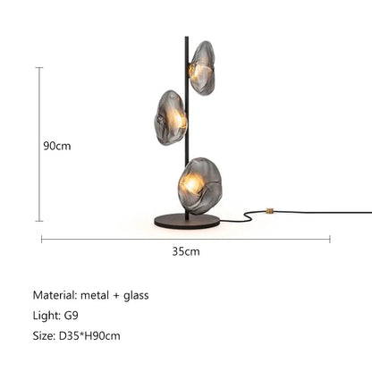 DecorBites™ Glass Shade LED Floor Lamp for Home Decor, Living Room, Bedroom, Minimalist Design