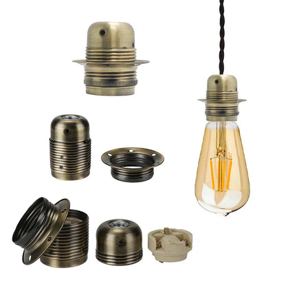 DecorBites™ Industrial Metal Lamp Base Holder E26 E27 Light Sockets for Pendant Shade