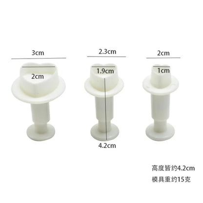 DecorBites™ Heart & Star Cake Decorating Cookie Cutter Set - Mini Pastry Tools For Kids