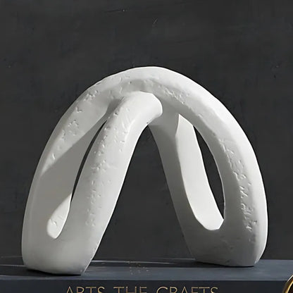 DecorBites™ Infinity Symbol White Ceramic Sculpture - Nordic Modern Art Decor for Home and Office