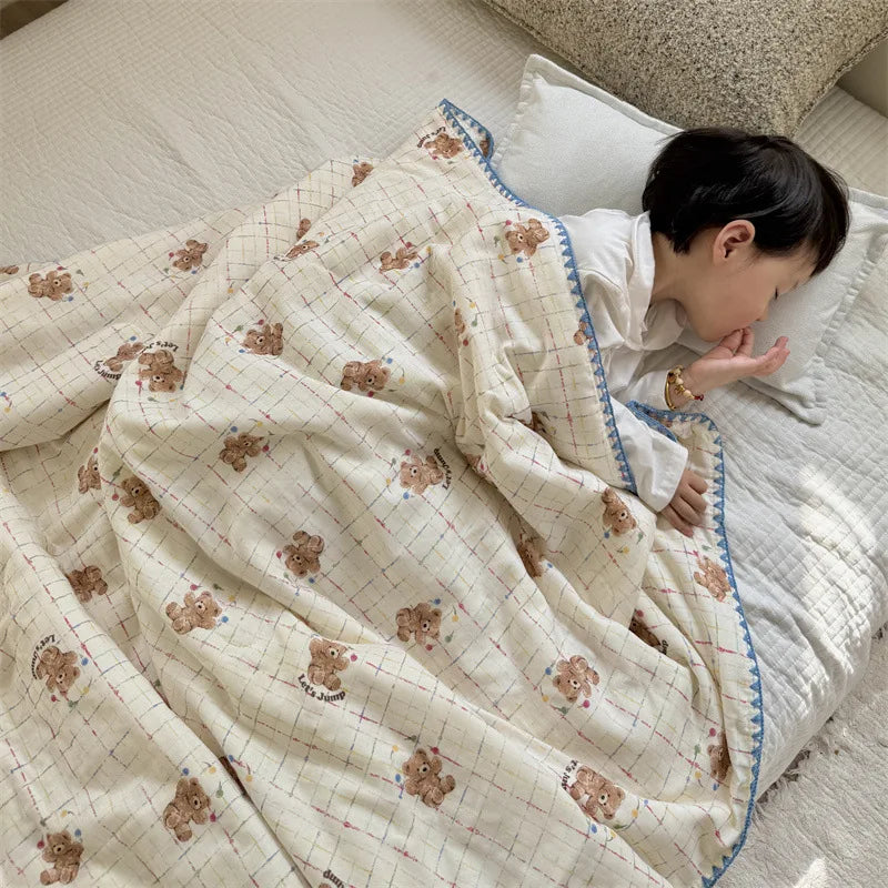 DecorBites™ Kids Cartoon Printed Cooling Summer Blanket - Soft Lightweight Comforter