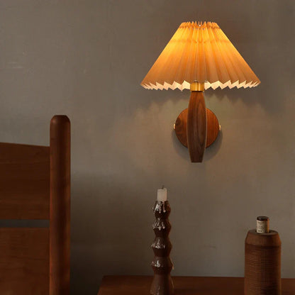 Decorbites™ Luz de pared LED de PVC caqui | Decoración de sala de estar estilo loft | Diseño de madera de nogal vintage