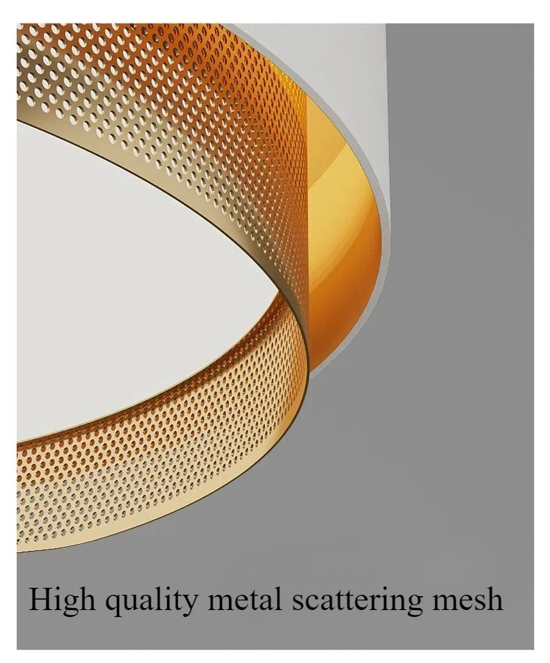 DecorBites™ Circular Metal Grid LED Ceiling Light - Modern Room Lighting