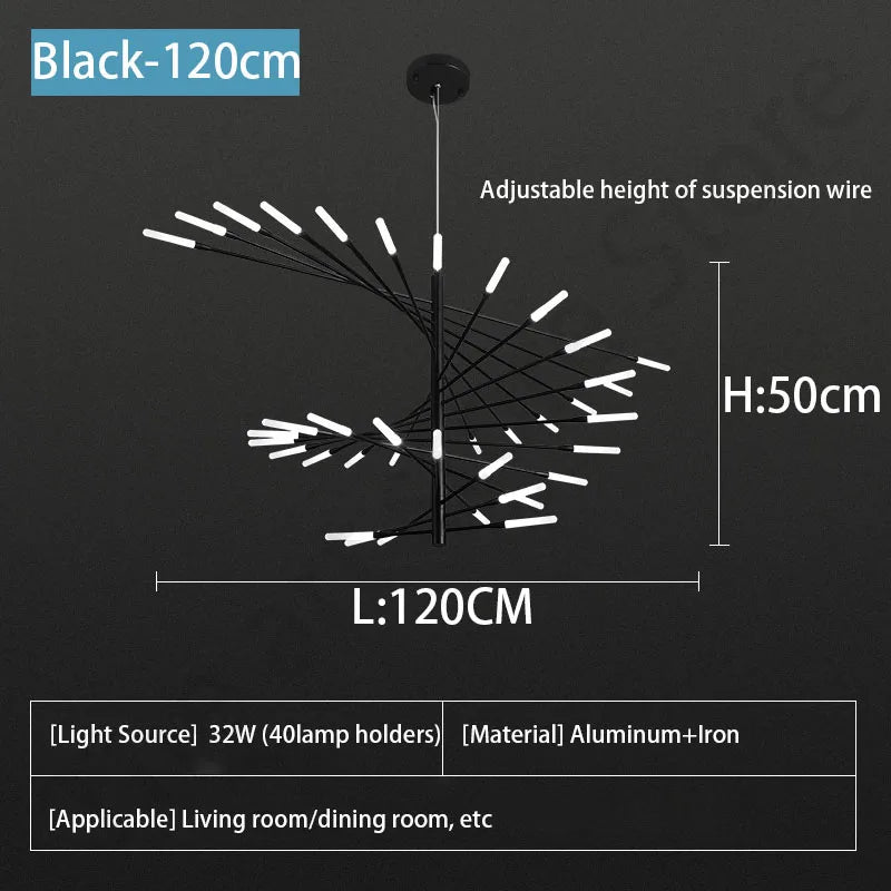 Luz colgante de techo LED Fireworks™ Decorbites - Decoración de habitación moderna de lujo regulable