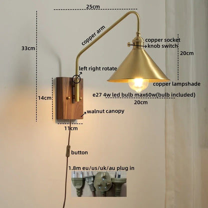 DecorBites™ Copper Ceramic LED Wall Lamps Modern Style for Bedroom Living Room Bar