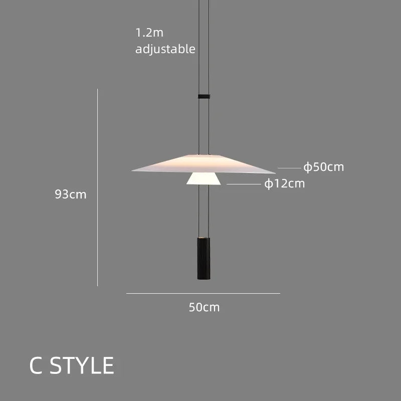DecorBites™ Circular Pendant Light: Modern Minimalist Hanging Lamp for Living Room, Dining, Bar