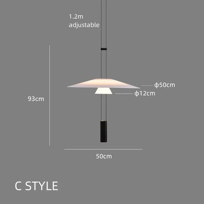 DecorBites™ Circular Pendant Light: Modern Minimalist Hanging Lamp for Living Room, Dining, Bar