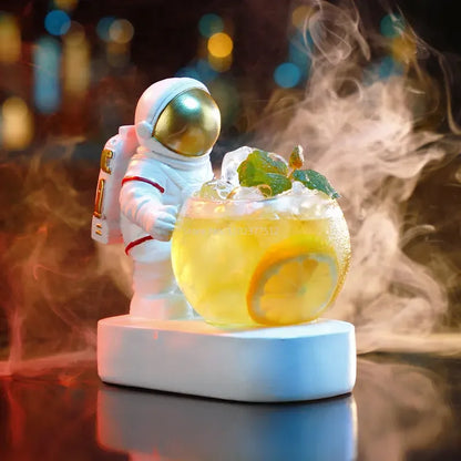 DecorBites™ Glowing Astronaut Cocktail Glasses | Personalized Bar Decor & Molecular Drink Tumbler