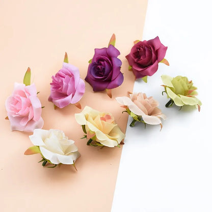 DecorBites™ Artificial Silk Roses Head Set for Wedding Home Decor DIY Wreath & Christmas