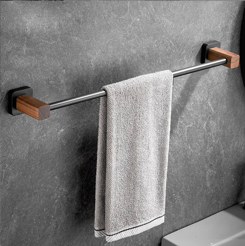 DecorBites™ Bathroom Hardware Set: Pendant Towel Bar, Towel Ring, Paper Holder, Shelf