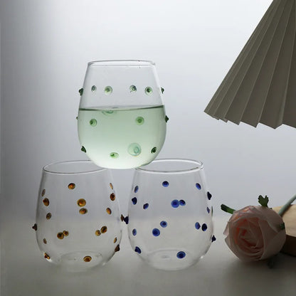 DecorBites™ Glass Wave Dots Mug Set