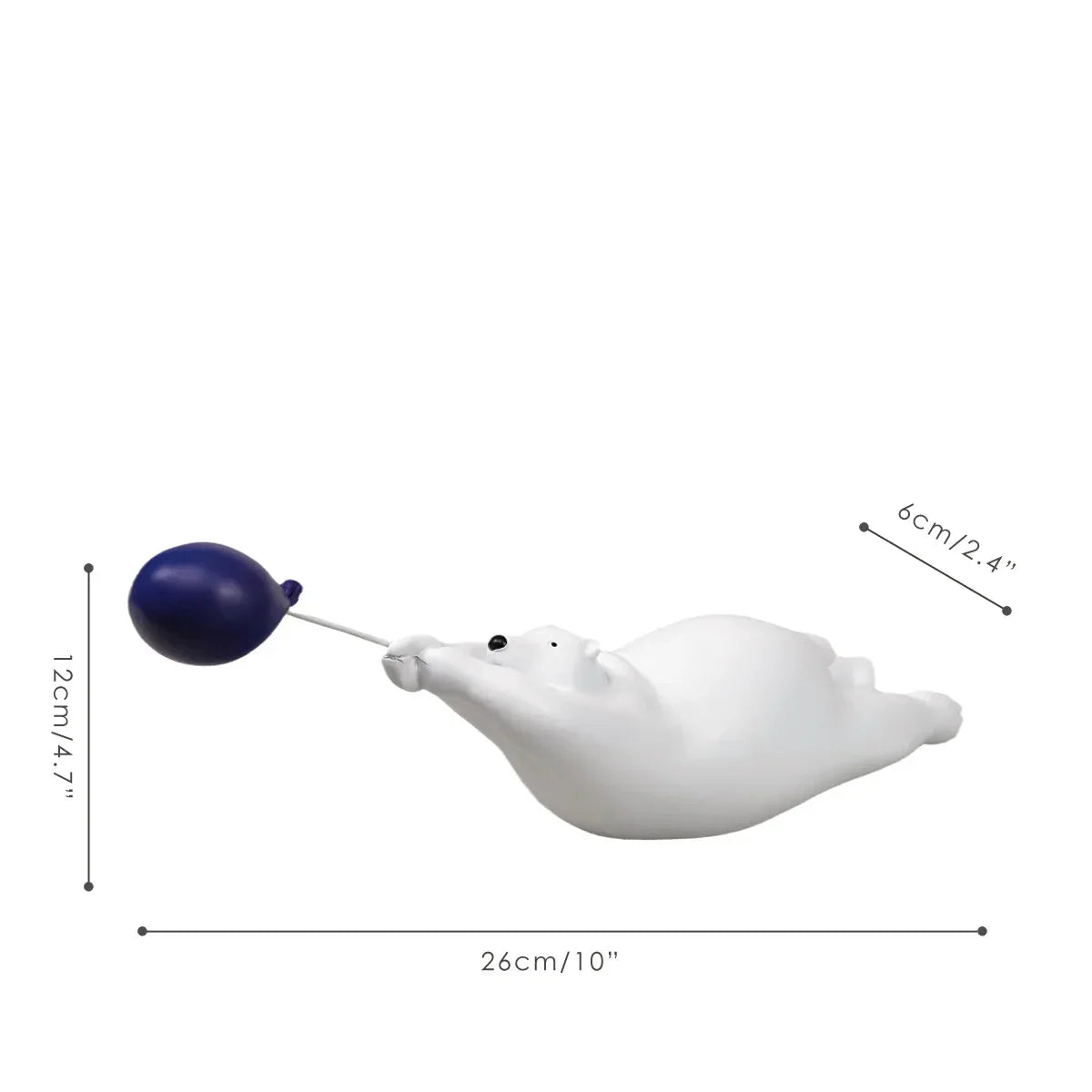 DecorBites™ Flying Bear Balloon Figurines: Modern Home Wall Decoration & Gift