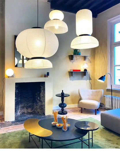 ثريا DecorBites™ المصنوعة يدويًا من الورق الأبيض للمنزل والمطعم