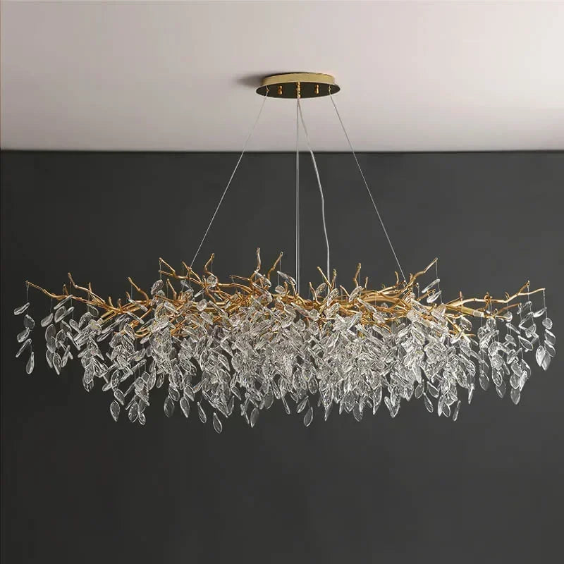 DecorBites™ Crystal Pendant Chandelier for Luxury Dining Living Room LED Lighting