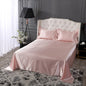 Decobites Silky Rayon Queen Bed Sheet Set Luxurious Solid Satin High Quality Sheets