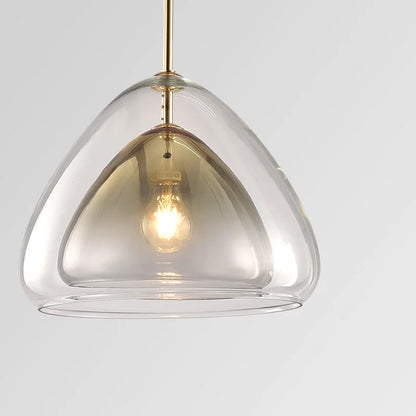 DecorBites™ Gradient Glass Pendant Lamps: Luxury LED Chandeliers for Bedroom and Restaurant