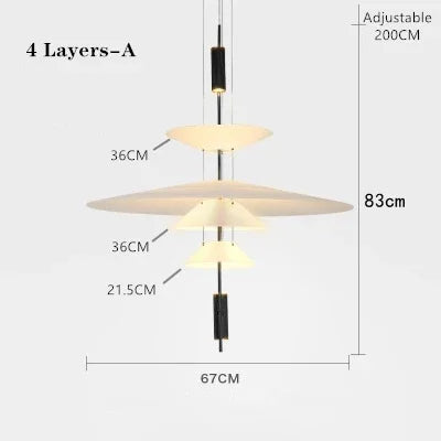 DecorBites™ LED Acrylic Ceiling Pendant Lamp for Modern Home Decor Lighting