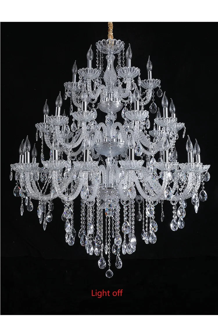DecorBites™ Crystal Chandelier Light for Luxury Living Room Bedroom Hotel Villa Lighting