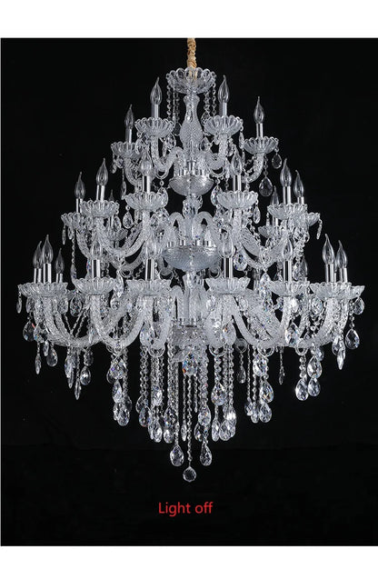 DecorBites™ Crystal Chandelier Light for Luxury Living Room Bedroom Hotel Villa Lighting