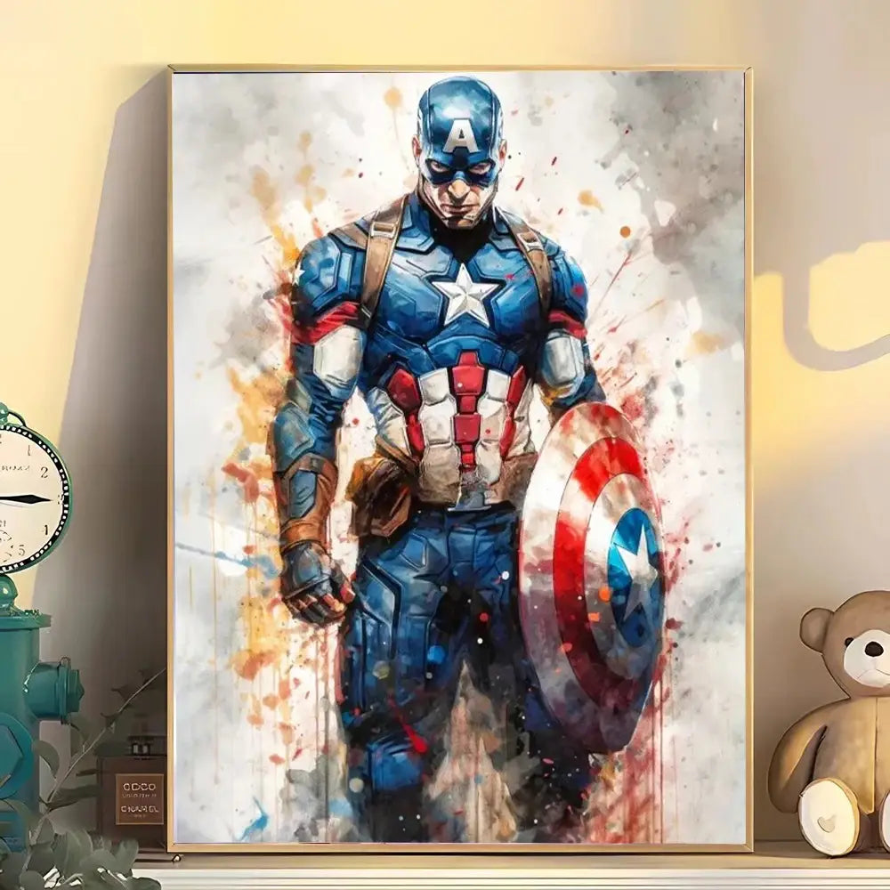 DecorBites™ Superhero Canvas Wall Art - Marvel Movie Characters