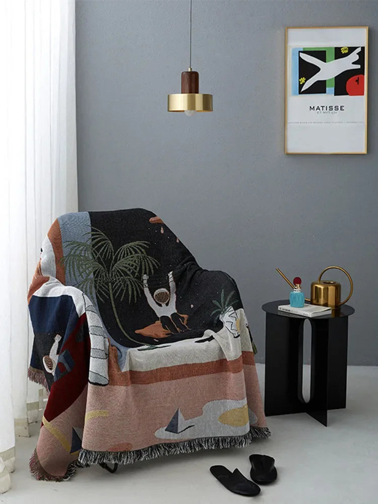 DecorBites™ Knit Sofa Blanket: Modern Nordic Design Throw Blanket