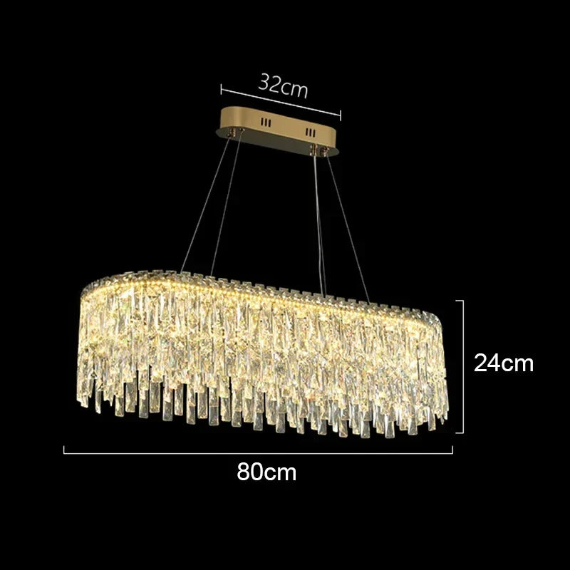 DecorBites™ Crystal Chandelier: Luxury Bedroom & Living Room Lighting