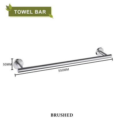 DecorBites™ Brushed Gold Bathroom Accessories Set Hand Towel Bar Rack Toilet Paper Holder