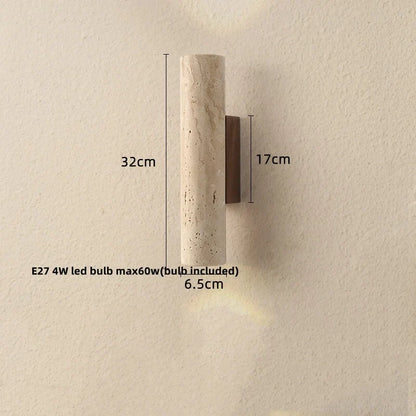 Aplique de pared LED DecorBites™ con diseño moderno nórdico y dosel de madera de terrazo para espejo de baño