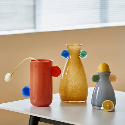 Decorbites™ Geometrische Glasvase - Bunte Akzent-Dekoration für das Zuhause