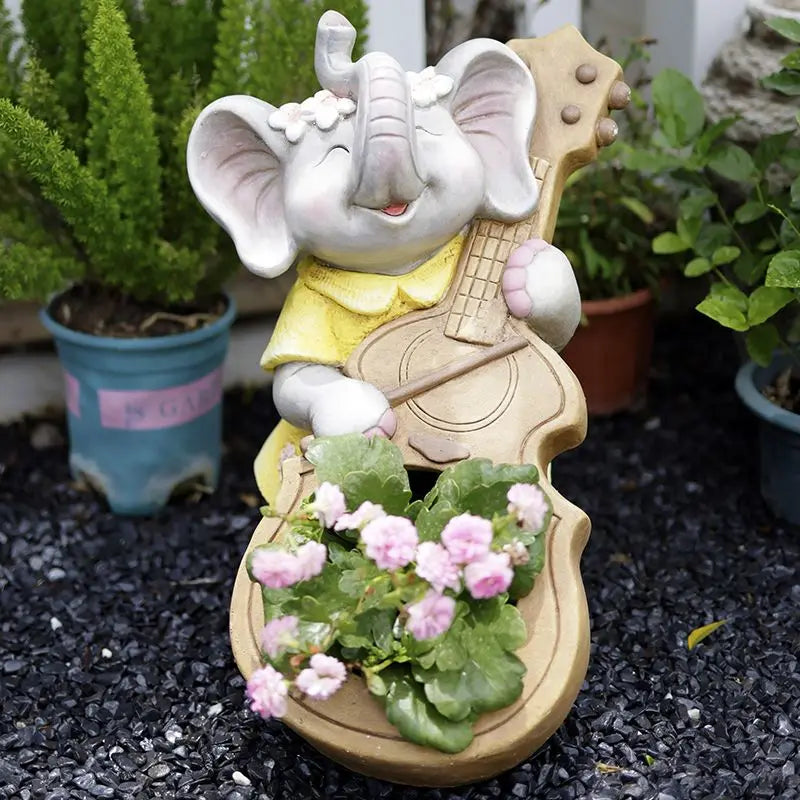DecorBites™ Elephant Garden Decoration | Creative Animal Flower Pots for Kindergarten and Outdoor Decor