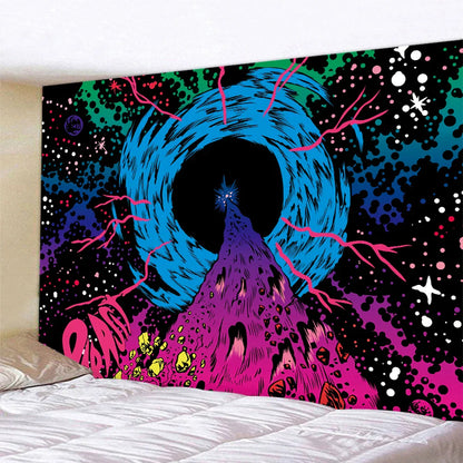 Decobites Extraterrestrial Psychedelic Tapestry - Hippie Bohemian Datura Sheet for Home Decor