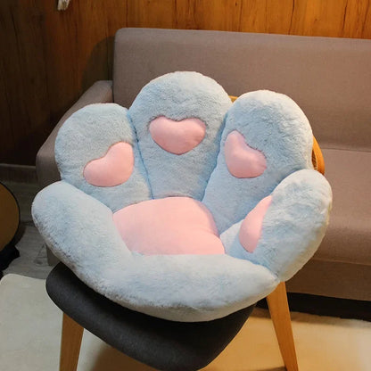 Decobites Soft Plush Cat Paw Seat Cushion for Comfortable Office Chair Support