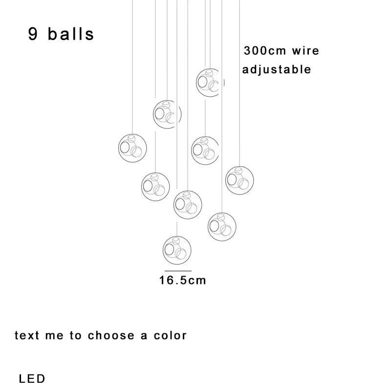 DecorBites™ Glass Ball Pendant Light: Modern Handmade Boho Sputnik Fixture for Living Room & Dining Room