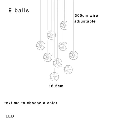 DecorBites™ Glass Ball Pendant Light: Modern Handmade Boho Sputnik Fixture for Living Room & Dining Room