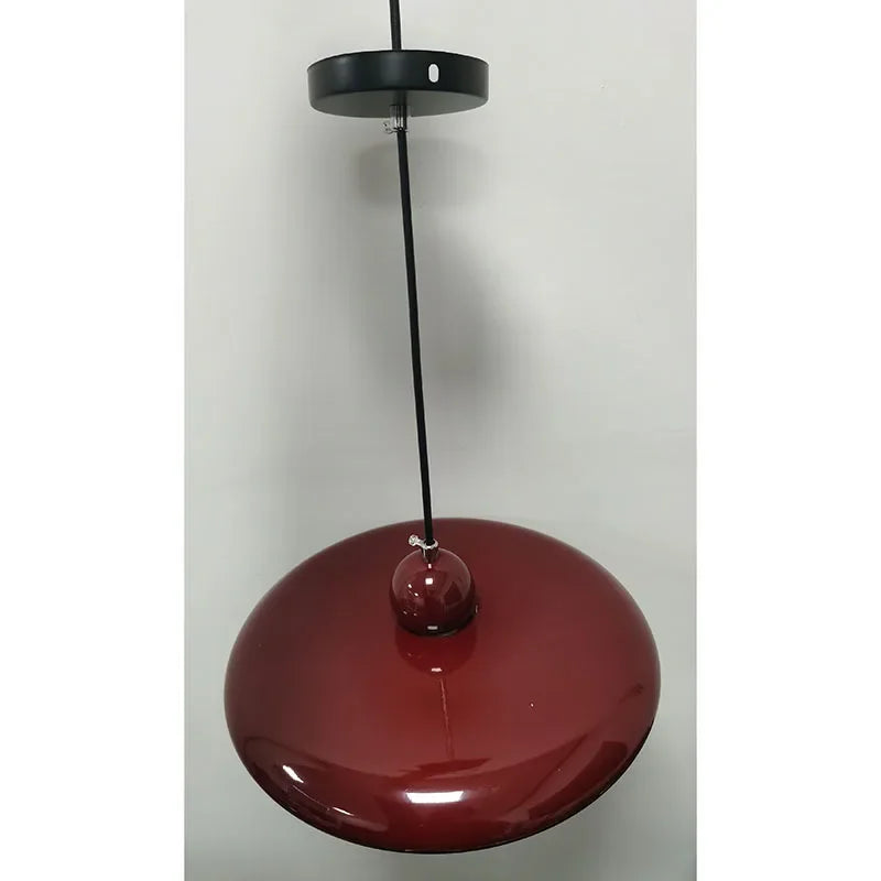 French Cream Flying Saucer Metal Pendant Light