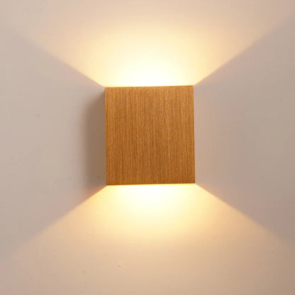 DecorBites™ LED Up Down Wall Lamps: Gold & Silver Aluminium Wall Light for Bedroom, Living Room, Corridor