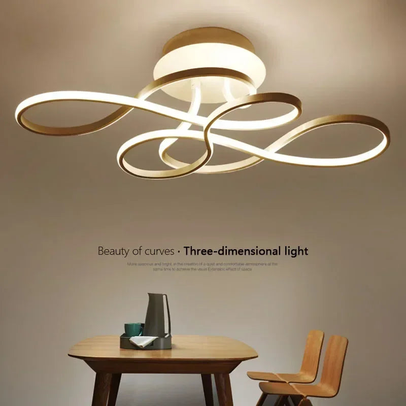 DecorBites™ LED Chandelier Modern Ceiling Lamp for Living Dining Bedroom Home Lighting