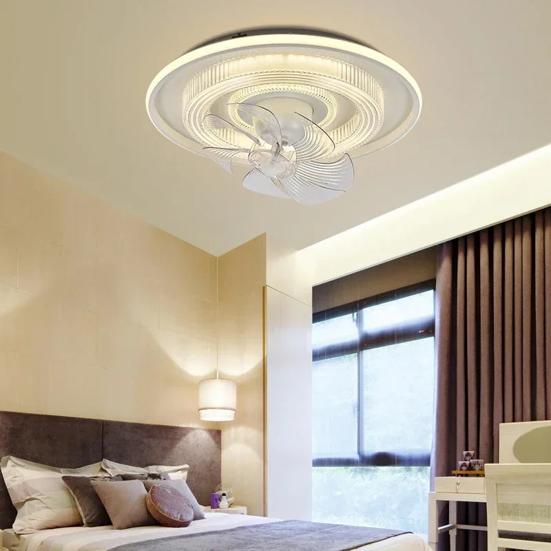 DecorBites™ Dimmable LED Fan Lights Ceiling Lamp with Remote Control for Bedroom Living Room
