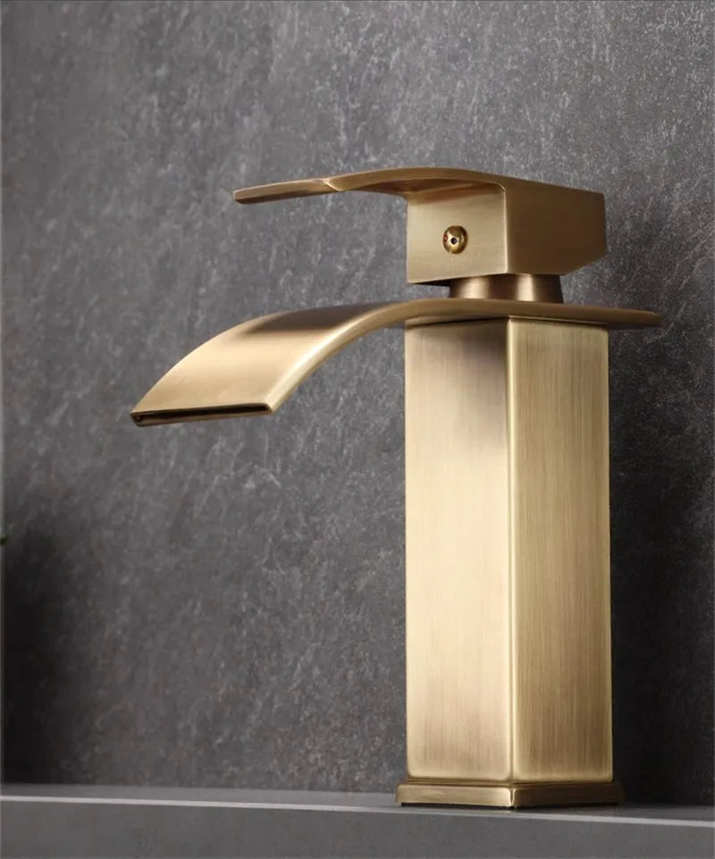 Antique Bronze Basin Faucet Classic Rustic Style