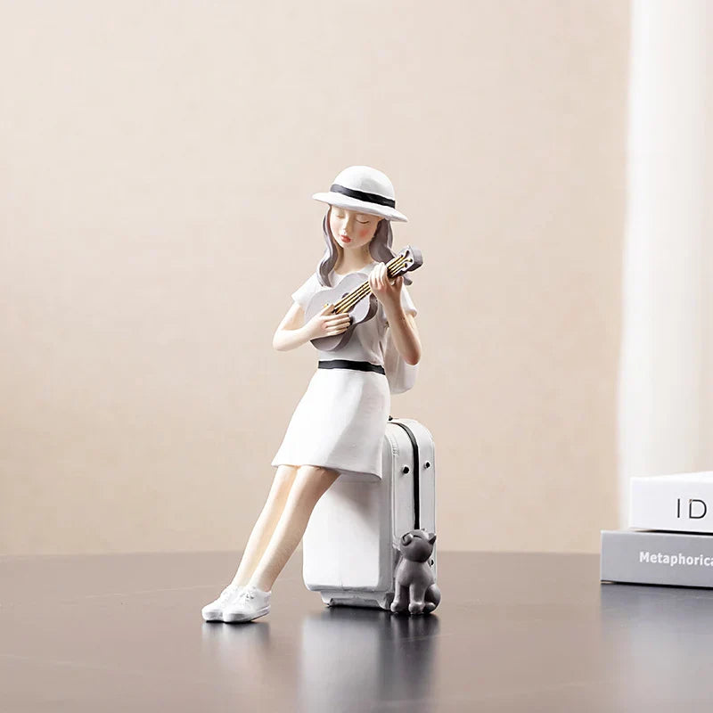 ديكوربايتس™ تمثال فتاة كاواي لديكور الغرفة وإكسسوارات المكتب