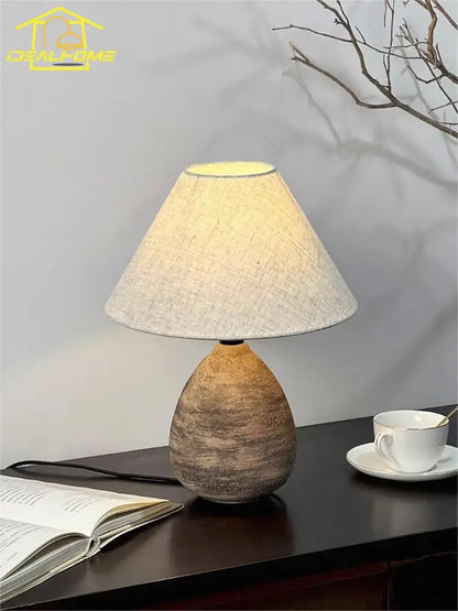 DecorBites™ Ceramic Jar LED Table Lamp for Zen Art Decor in Living Room