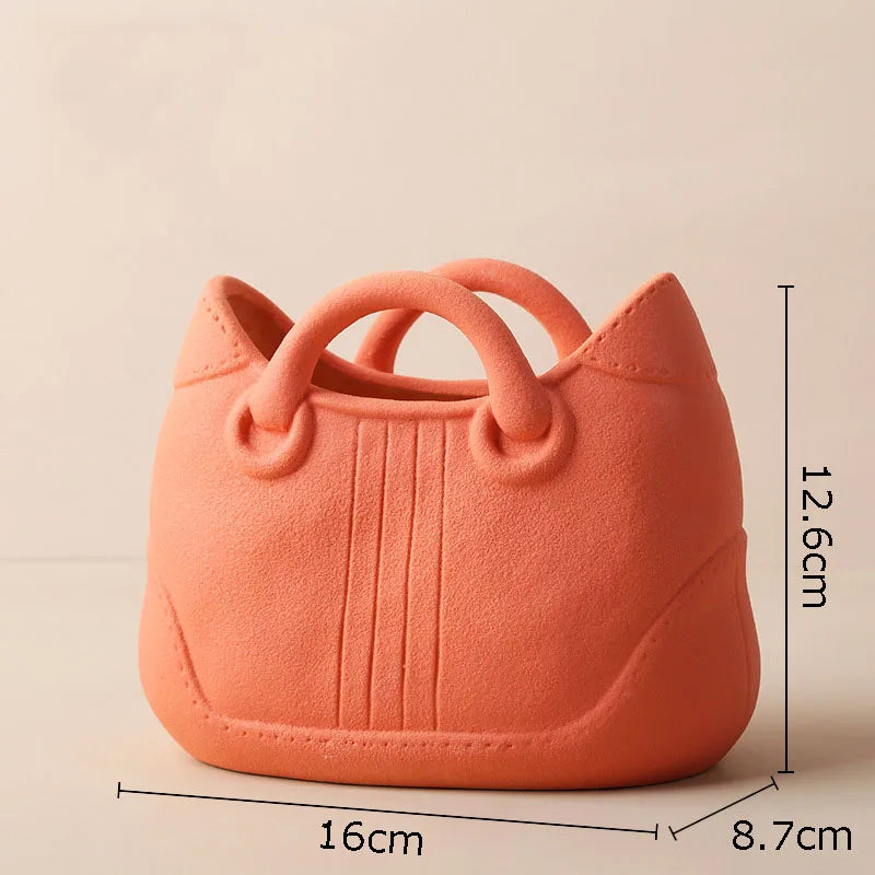 DecorBites™ Handwoven Ceramic Vase: Decorative Flower Pot for Home Décor and Floral Arrangement