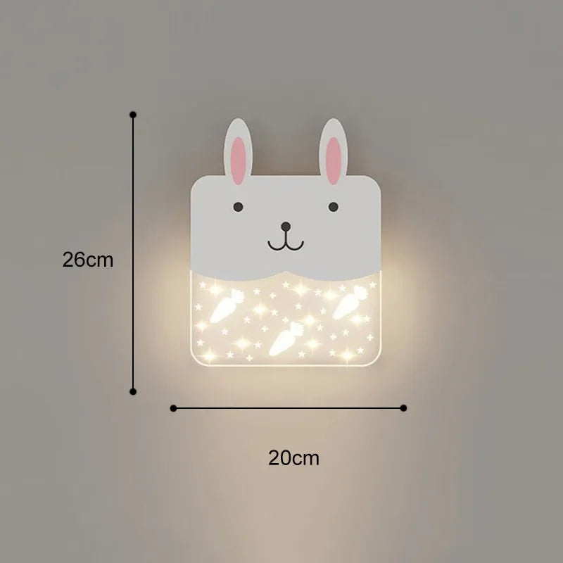 DecorBites™ Kids' Room Cartoon Wall Lamp: Cute LED Lighting for Bedroom, Aisle, Bedside