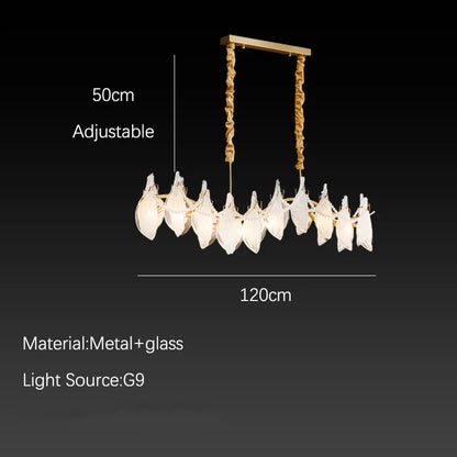 DecorBites™ Cloud Mist Glass Chandelier with G9 Light Source - Luxury Home Decoration